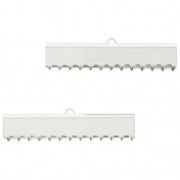 Terminali dentellati 40 mm per la creazione di elementi di bigiotteria/Argentat x2