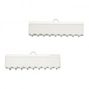 Terminali dentellati 30 mm per la creazione di elementi di bigiotteria/Argentat x2|raw }}