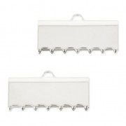 Embouts à serrer dentélés 20 mm per la creazione di elementi di bigiotteria/Placcatura argento fino x2|raw }}