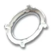 Castone PureCrystal 4120 ovale mm. 8x6 argentato