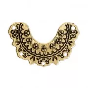 Distanziatore motivo orientale 5 fori 22x18 mm dorato antico x1