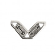 Distanziatore etnico 3 fori 10x18.5 mm argentato antico x1