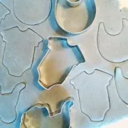 Grand stampo in fero bianco 70x59 mm Body per bébé