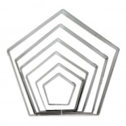 Stampo di metallo 20 mm - 70 mm Pentagono x6|raw }}