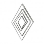 Stampini in ferro bianco 24x14 mm - 69x40 mm Losanga x4|raw }}