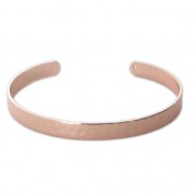 Bracciale in ottone martellato 6.20 mm oro rosa x1|raw }}
