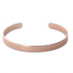 Bracciale in ottone martellato 6.20 mm oro rosa x1