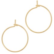 Orecchini in metallo da decorare 18x0.8 mm dorato con oro fino x2|raw }}