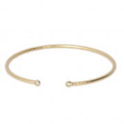 Bracciale 2 anellini diamantato 54x50 mm Dorato con oro fino x1|raw }}