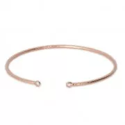Bracciale 2 anellini 54x50 mm oro rosa x1
