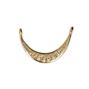 Distanziatore 2 anellini e 7 fori 17x11 mm dorato x1