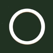 Anello bianco mm. 26 x1