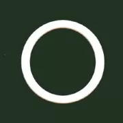 Anello bianco mm. 26 x1