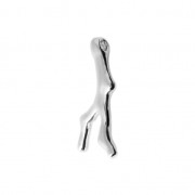 Pendente corallo 18x9 mm per creazione di bijoux artigianali rodiato  x1|raw }}