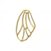 Pendente Ala di farfalla 20.5x12 mm Dorato con oro fino x1