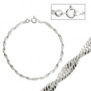 Bracciale maglia singapore 2.6 mm Argento 925 x18cm|raw }}