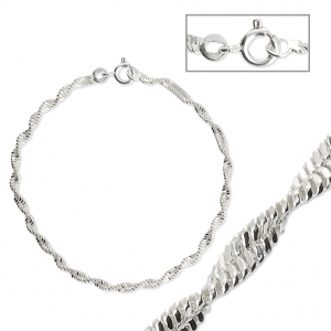 Bracciale maglia singapore 2.6 mm Argento 925 x18cm