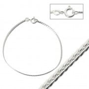 Bracciale maglia grumetta appiattita 1.90 mm Argento 925 x18cm