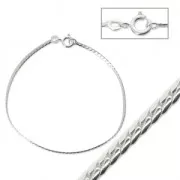 Bracciale maglia grumetta appiattita 1.90 mm Argento 925 x18cm