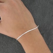 Bracciale maglia grumetta appiattita 1.90 mm Argento 925 x18cm