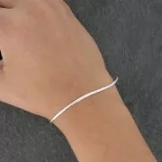 Bracciale maglia grumetta appiattita 1.90 mm Argento 925 x18cm