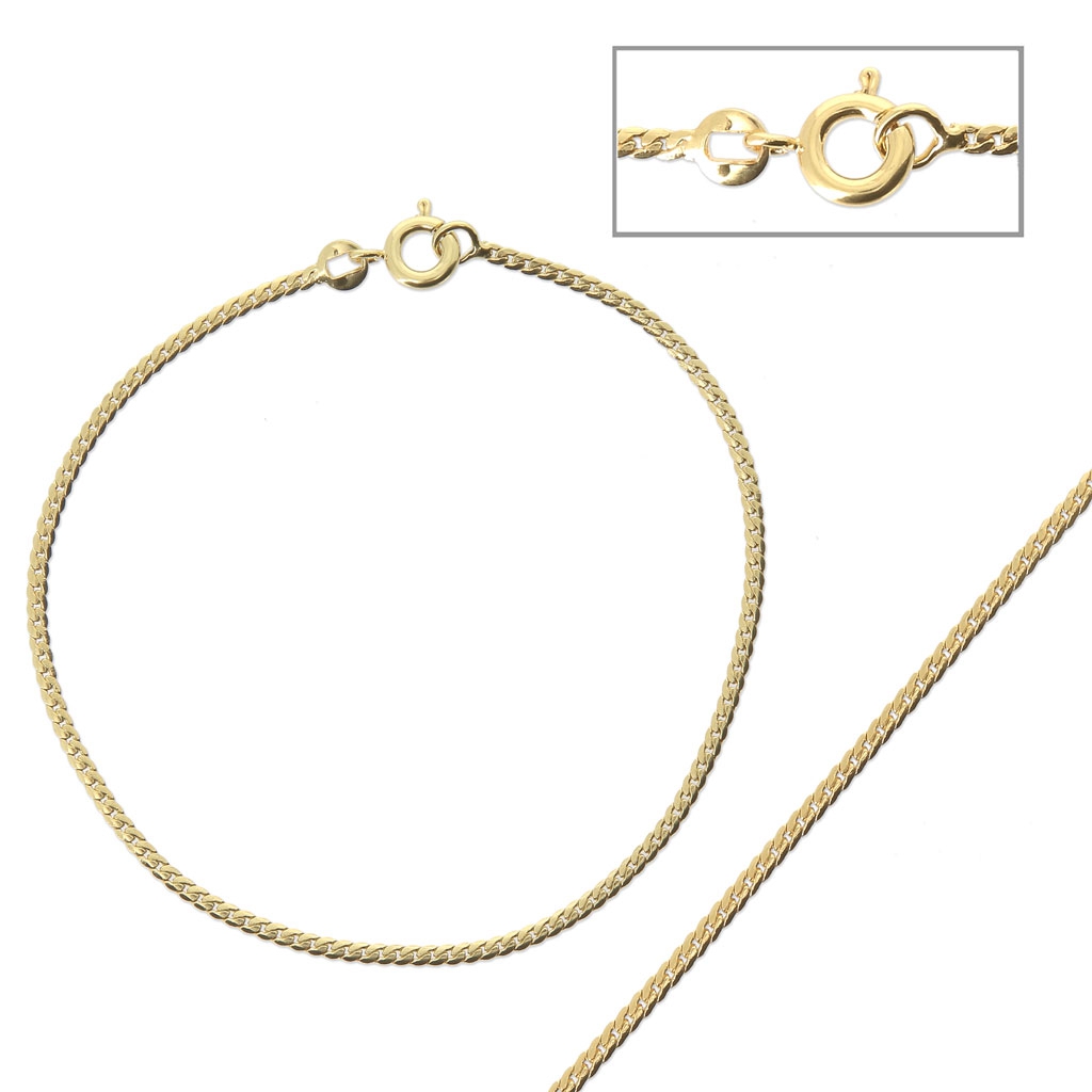 Catenina Uomo Donna In Oro Giallo 14k - Modello Doppia Grumetta Lunghezza 50cm Chiusura T 1176387