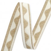 Gallone jacquard Onde 16 mm Ecrù/Beige x1m
