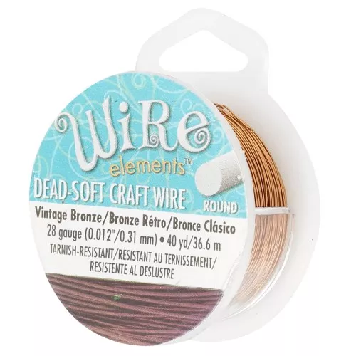 Filo di rame Craft Wire soft 0.32 mm Vintage bronze  anti-ossidazione x 36 m