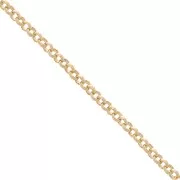 Catena maglia rollò 1.5 mm Placcato Oro 3 microns x50 cm