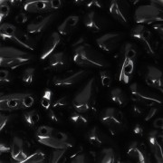 Perline in vetro DropDuo® 2 fori 3x6 mm Jet x50