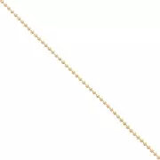 Catena con palline mm. 1.5 dorado con oro fino x m. 1