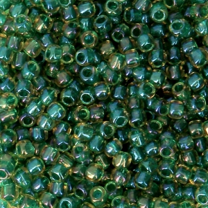 Rocaille Toho 11/0 TO11R242 - Luster Jonquil Emerald Lined x8g