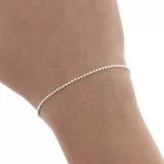 Catena con palline mm. 1.5 Placcatura argento fino x m. 1