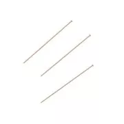 Chiodino con testa piatta 25x0,41 mm in Gold filled rosa 14 carati x10