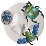 Mini stampo silicone per pasta polimerica e pasta di metallo Scarabeo