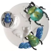 Mini stampo silicone per pasta polimerica e pasta di metallo Scarabeo
