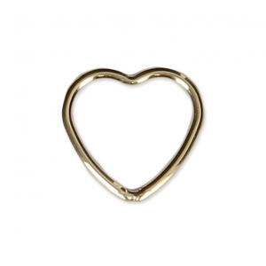 Anellino chiuso cuore 10 mm Gold filled x1
