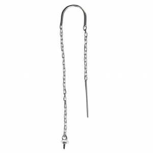 Orecchini catenella 48 mm per perline mezze-forate in argento 925 x2