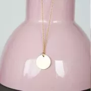 Medaglietta in metallo diamantata 15mm oro rosa x5