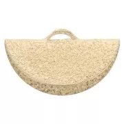 Terminale mezzaluna diamantato 15x8 mm dorato x1