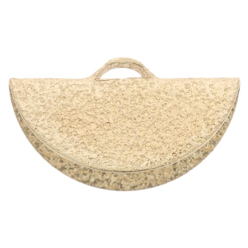 Terminale mezzaluna diamantato 15x8 mm dorato x1