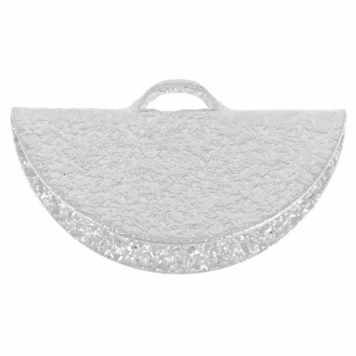Terminale mezzaluna diamantato 15x8 mm rodiato x1