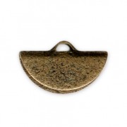 Terminale mezzaluna diamantato 14x8 mm bronzo x1|raw }}