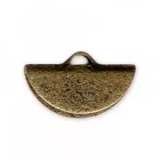 Terminale mezzaluna diamantato 14x8 mm bronzo x1