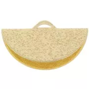 Terminale mezzaluna diamantato 19.5x11 mm dorato x1