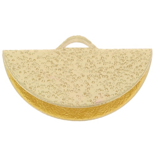 Terminale mezzaluna diamantato 19.5x11 mm dorato x1