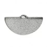 Terminale mezzaluna diamantato 20x11 mm rodiato x1