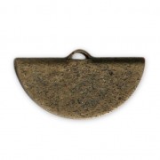 Terminale mezzaluna diamantato 20x11 mm bronzo x1|raw }}