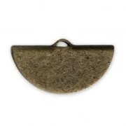 Terminale mezzaluna diamantato 20x11 mm bronzo x1