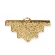 Terminale forma etnica diamantato 20x11 mm rodiato x1